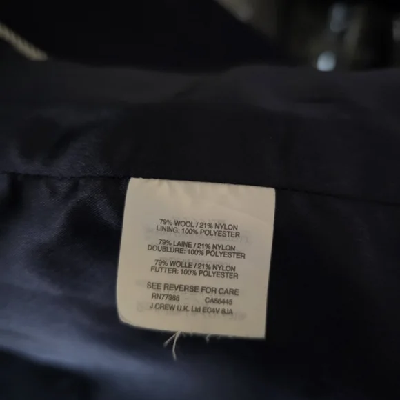 J. Crew 4 Old Money Ivy League Academia Stadium Cloth By Nello Gori Wool Peacoat - Picture 14 of 14